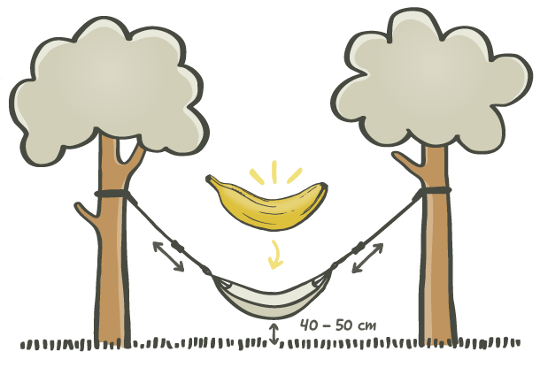 Schritt 4: Hängematte einhängen