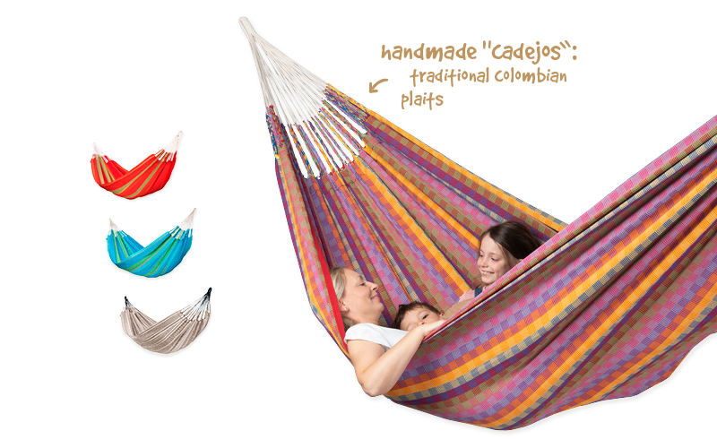 Flora: Classic hammock made from organic cotton for your yard