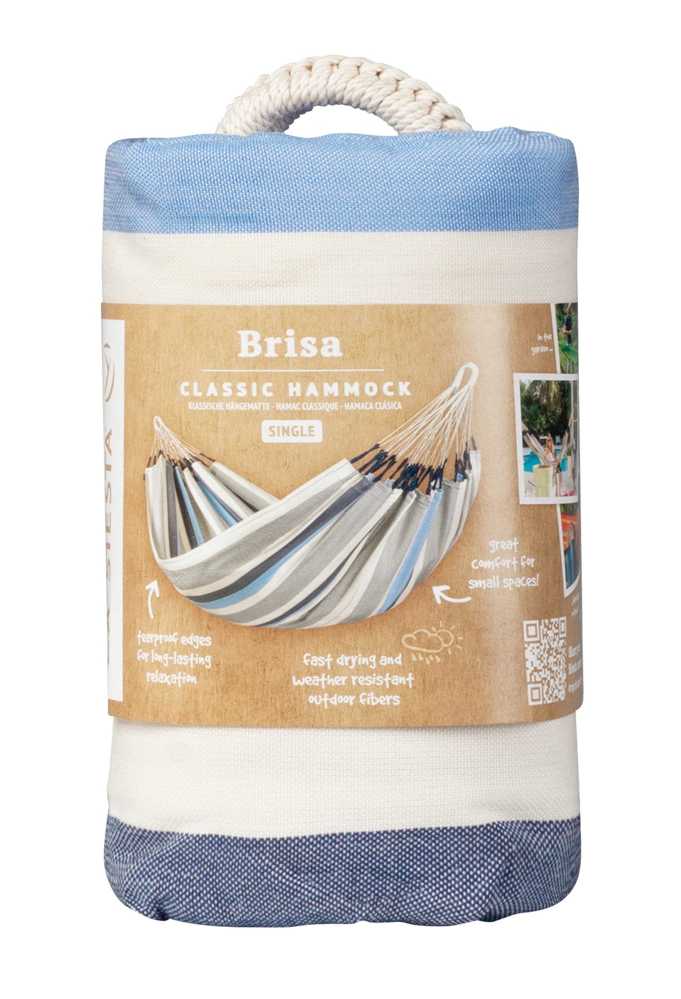 Brisa Sea Salt - Klassische Einzel-Hängematte Outdoor