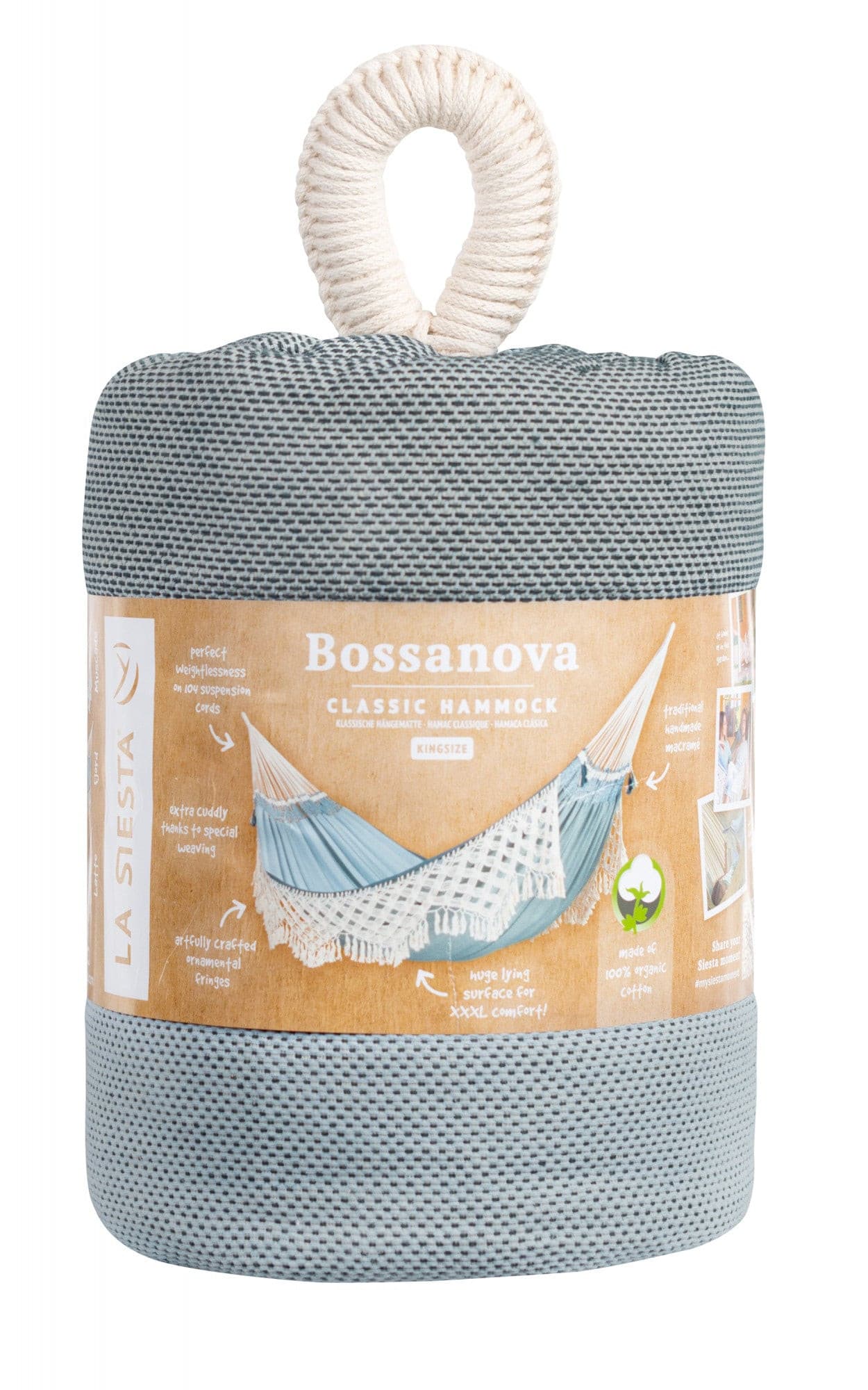 Bossanova Fjord - Klassische Kingsize-Hängematte aus Bio-Baumwolle