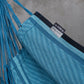 Habana Blue Zebra - Fotel hamakowy Kingsize wykonany z bawełny organicznej