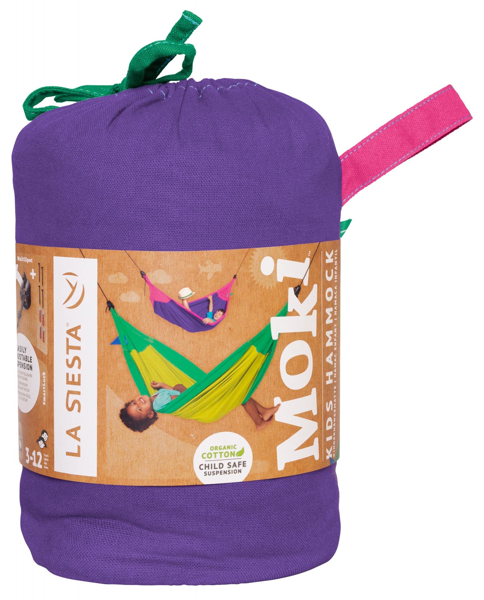 Moki Lilly - Børnehængekøje i økologisk bomuld inkl. ophæng