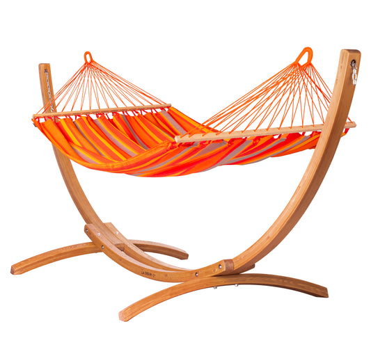 Maera Outdoor R Toucan - Double Size Spreader Bar Hammock Outdoor with FSC® certified Eucalyptus Stand