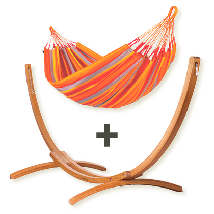Maera Outdoor Toucan - Single Size Hängematte Outdoor mit Gestell aus FSC®-zertifiziertem Eukalyptus