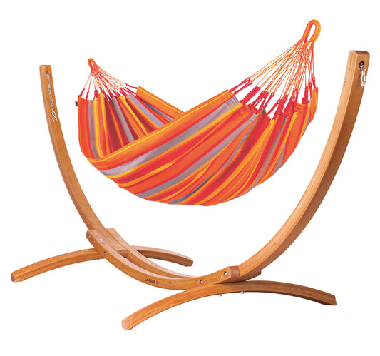 Maera Outdoor Toucan - Single Size Hängematte Outdoor mit Gestell aus FSC®-zertifiziertem Eukalyptus