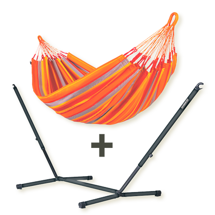 Nautico Outdoor Anthracite Toucan - Single Size Hängematte Outdoor mit Gestell aus verzinktem Stahl