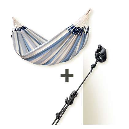 CasaMount 2rope Black - Fissaggio a parete, soffitto e trave per amache