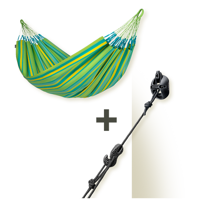 CasaMount 2rope Black - Wall, Ceiling & Beam Suspension Set for Hammocks
