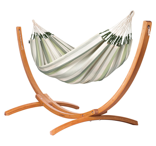Maera Outdoor Cedar - King Size Hammock Outdoor with FSC® certified Eucalyptus Stand