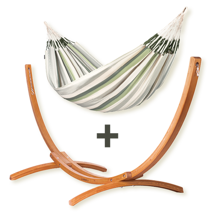 Maera Outdoor Cedar - King Size Hängematte Outdoor mit Gestell aus FSC®-zertifiziertem Eukalyptus
