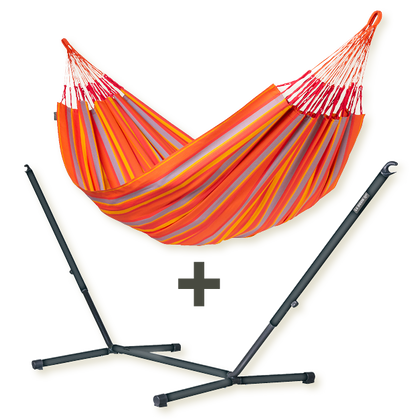 Nautico Outdoor Anthracite Toucan - Amaca taglia king outdoor con supporto in acciaio zincato