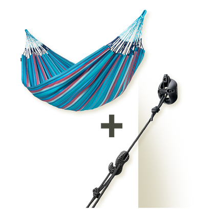 CasaMount 2rope Black - Fissaggio a parete, soffitto e trave per amache