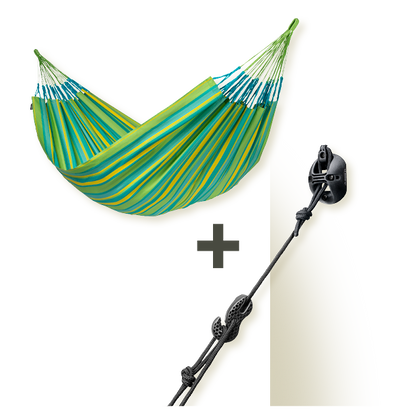 CasaMount 2rope Black - Fissaggio a parete, soffitto e trave per amache
