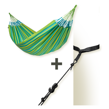 TreeMount 2rope Black - Fissaggio per amache per alberi e pali