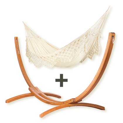 Maera Brazil Latte - Amaca taglia king in cotone biologico con supporto in eucalipto certificato FSC®
