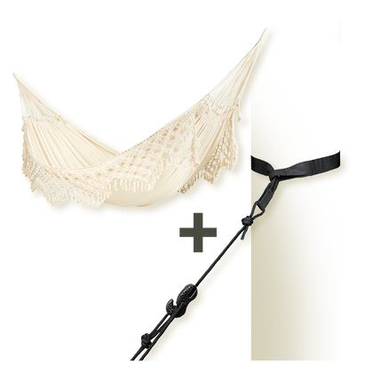 TreeMount 2rope Black - Fissaggio per amache per alberi e pali