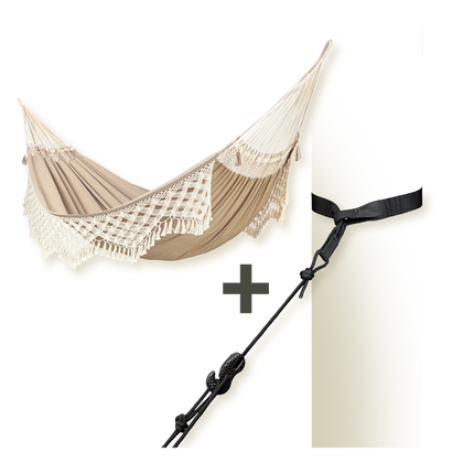 TreeMount 2rope Black - Tree and Pole Suspension Set for Hammocks