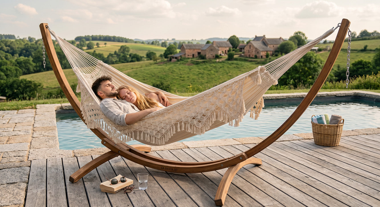 Bossanova Latte - Organic Cotton Kingsize Hammock | LA SIESTA