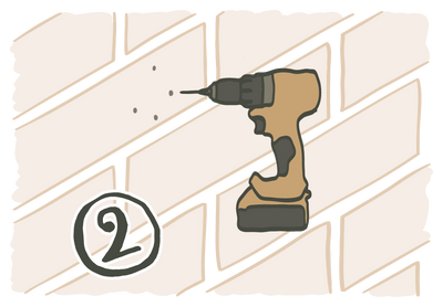 2 – gręžkite 8mm