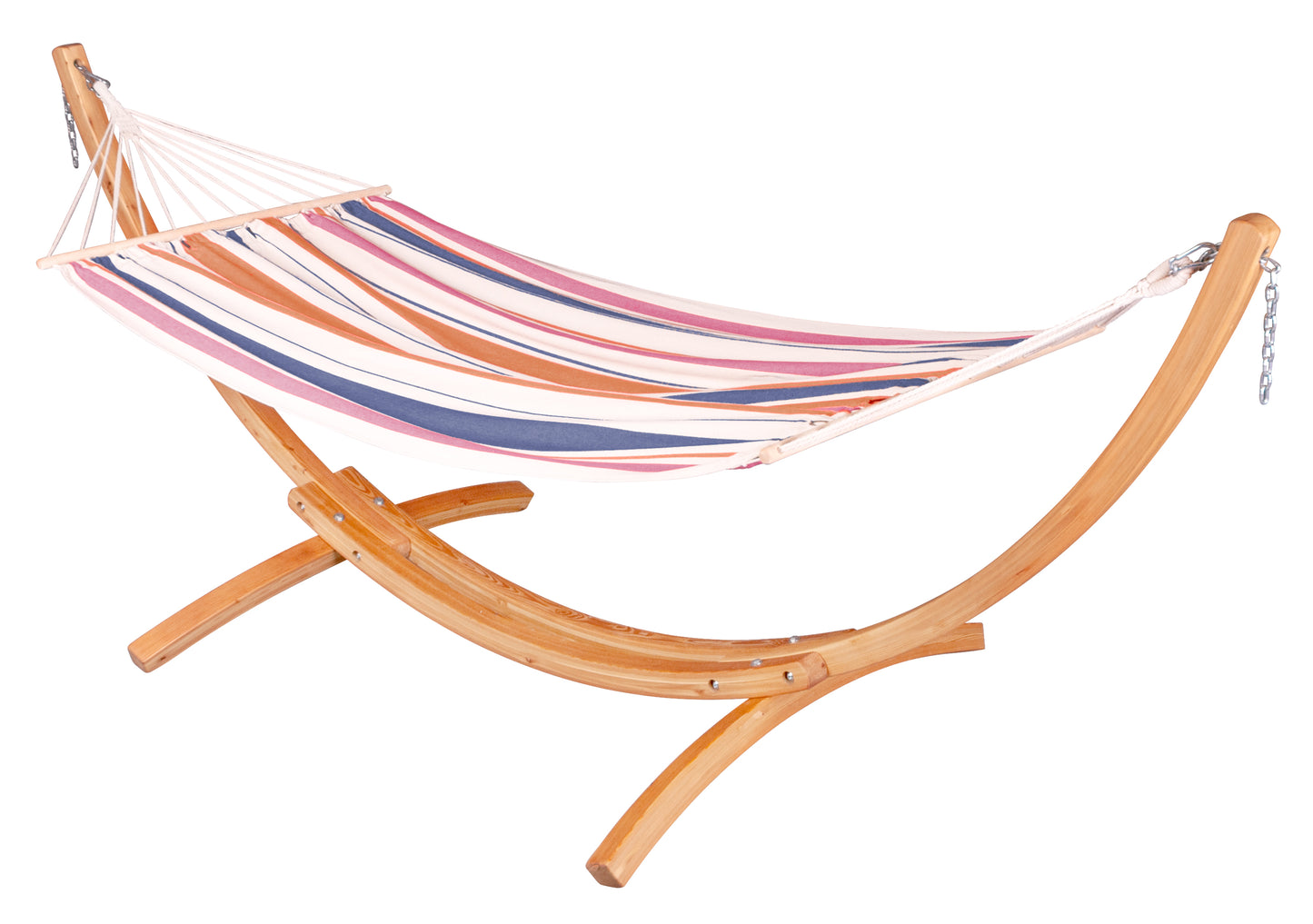 hängematte lärche CHILLOUNGE® Nizza Sunrise - Single Size Stabhängematte Outdoor mit Ges