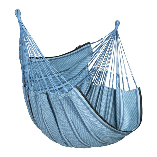 Cumbia Organic Blue Zebra – Hängesessel King Size aus Bio-Baumwolle
