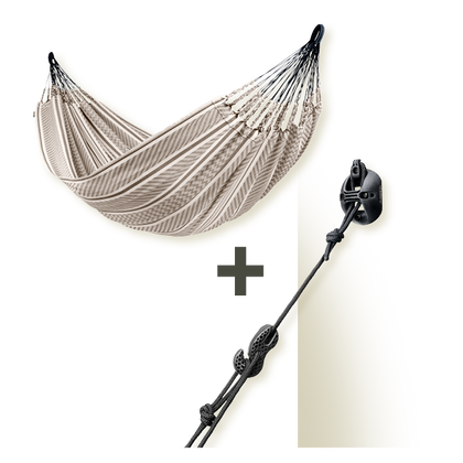 CasaMount 2rope Black - Fissaggio a parete, soffitto e trave per amache
