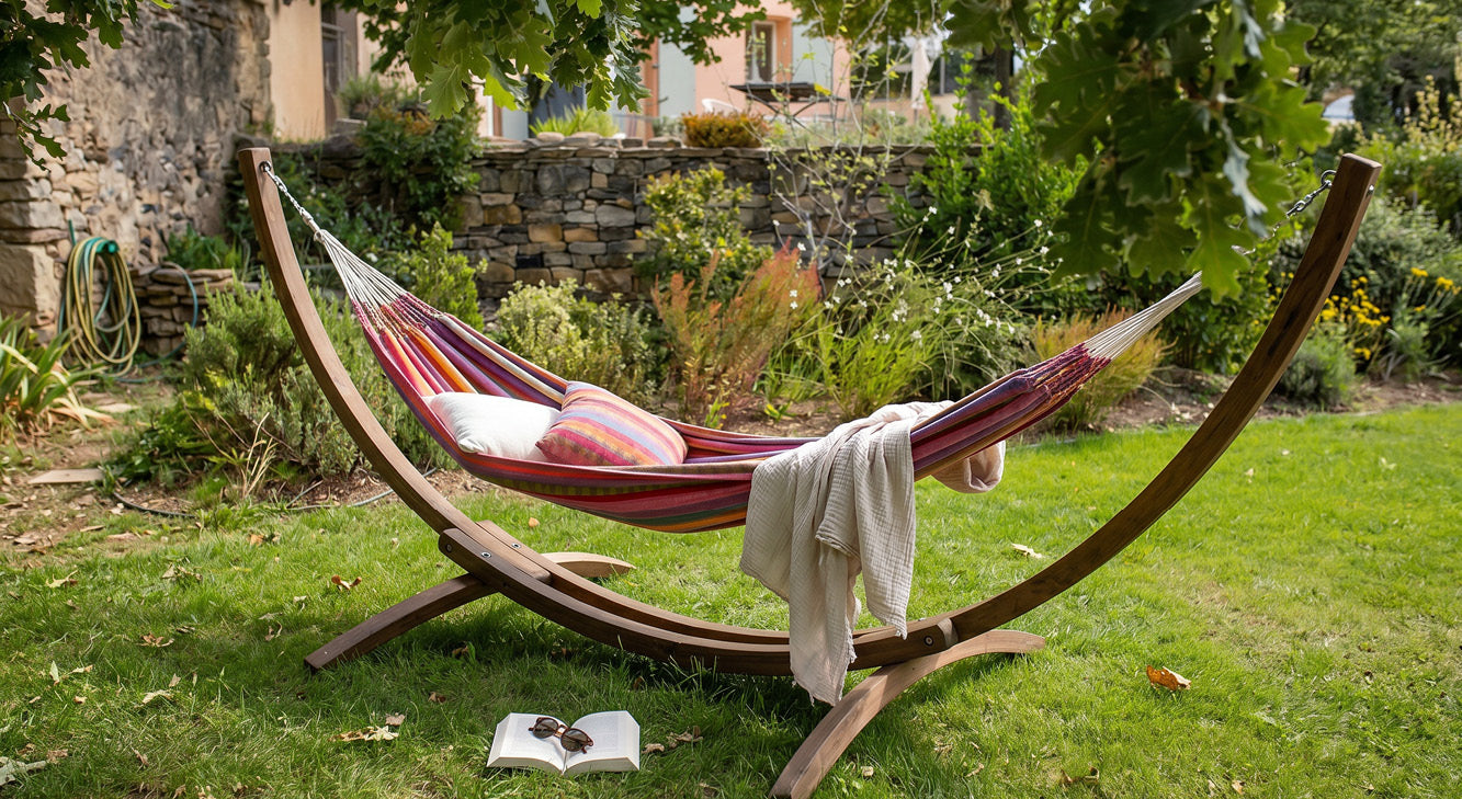 Flora Flowers - Organic Cotton Double Hammock | LA SIESTA