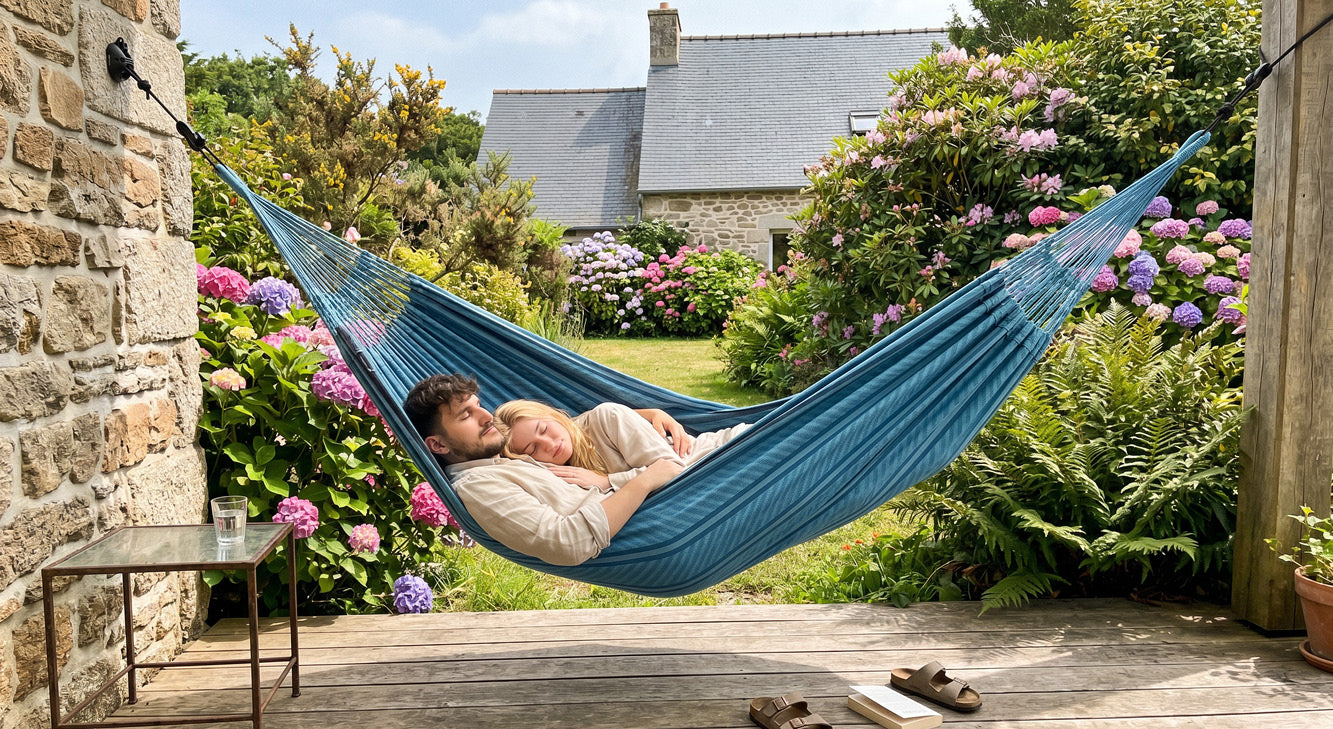 Flora Flowers - Organic Cotton Double Hammock | LA SIESTA