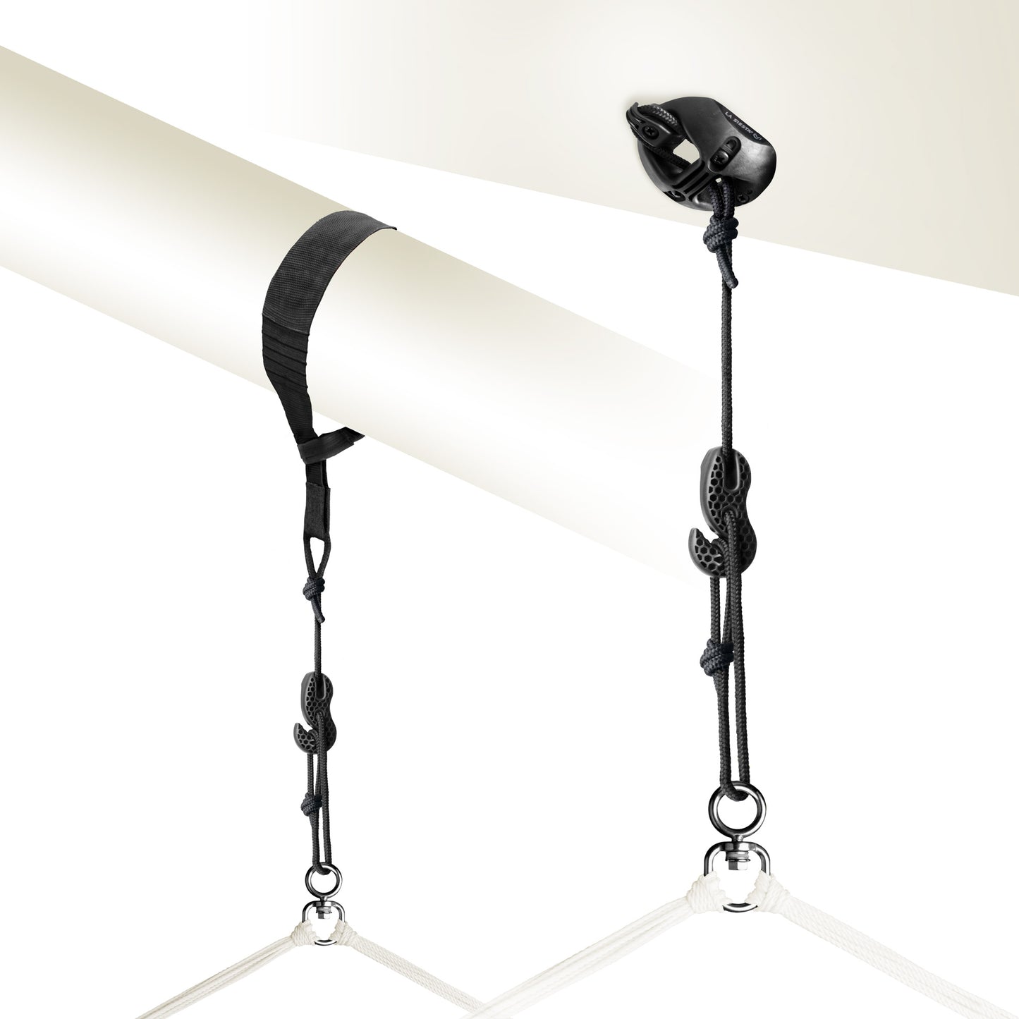 LA SIESTA® FlexMount 1point Black – Universal Suspension Set for Hammock Chairs (1-point)