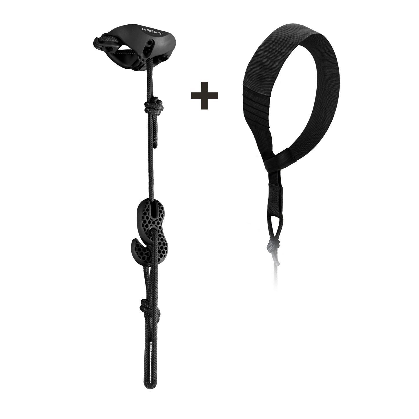 LA SIESTA® FlexMount 1point Black – Universal Suspension Set for Hammock Chairs (1-point)