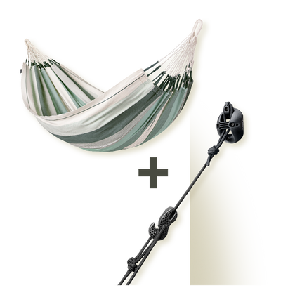 CasaMount 2rope Black - Fissaggio a parete, soffitto e trave per amache
