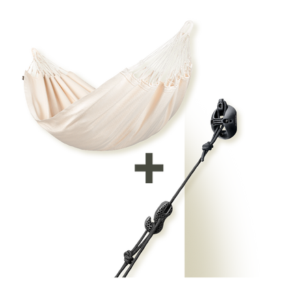 CasaMount 2rope Black - Wall, Ceiling & Beam Suspension Set for Hammocks