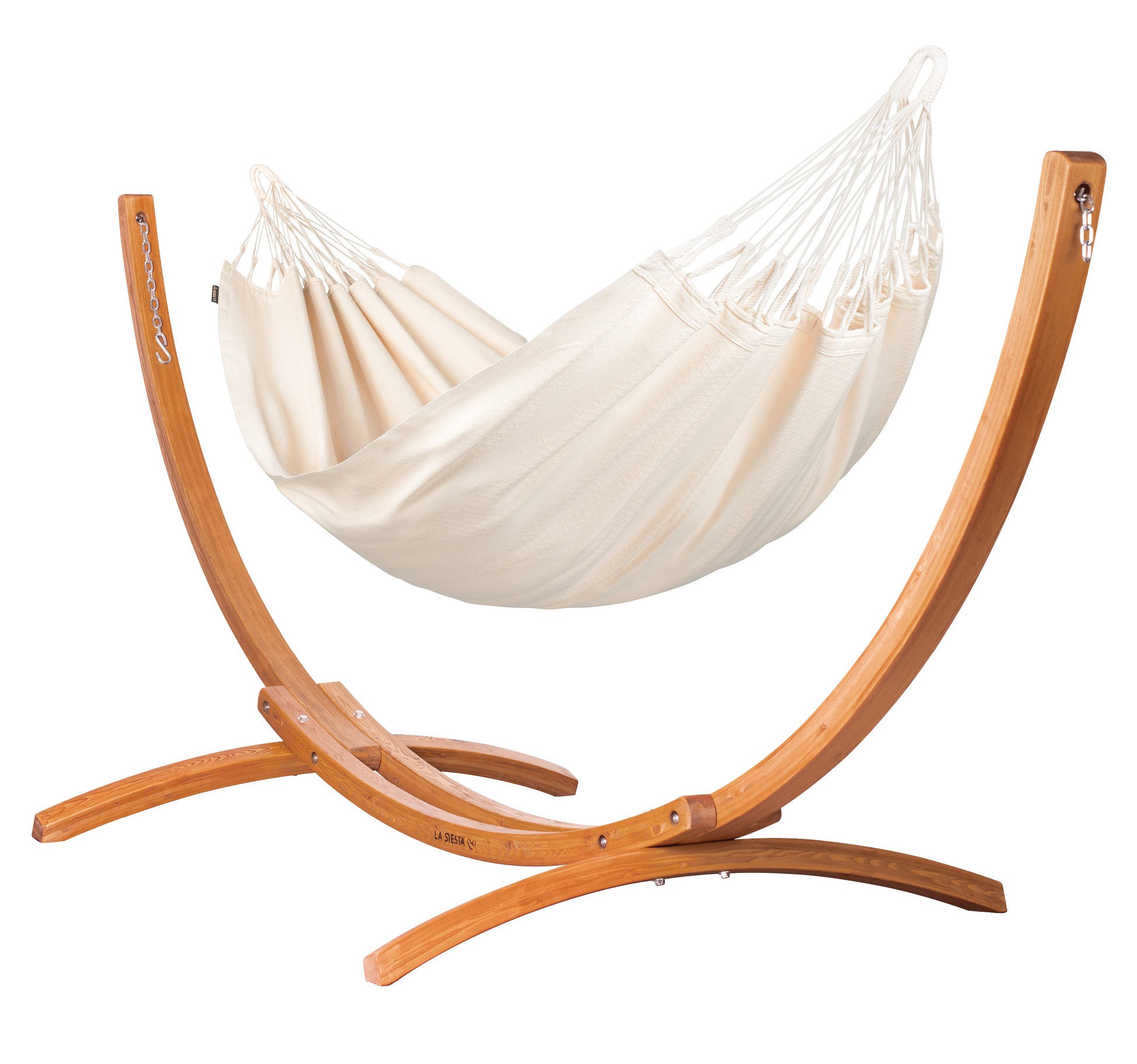 Maera Organic - Organic Cotton Hammock with FSC® certified Eucalyptus Stand