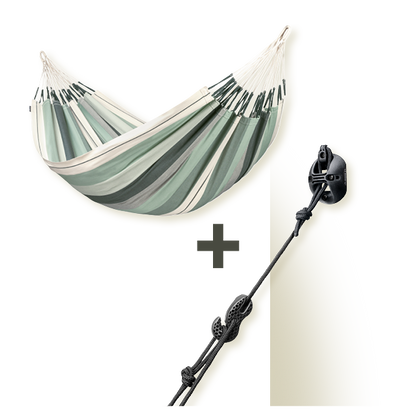 CasaMount 2rope Black - Fissaggio a parete, soffitto e trave per amache