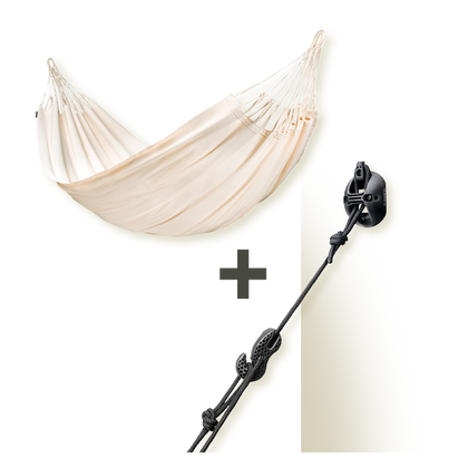 CasaMount 2rope Black - Wall, Ceiling & Beam Suspension Set for Hammocks