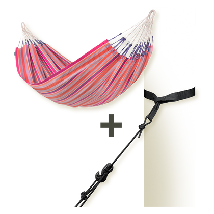 TreeMount 2rope Black - Fissaggio per amache per alberi e pali