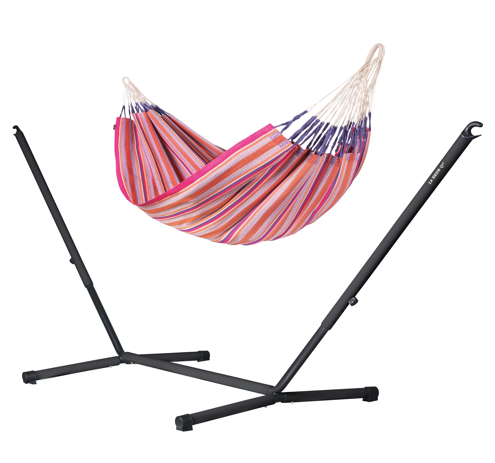 hängematte double Nautico Organic Anthracite Flamingo - Double Size Hängematte aus Bio-B