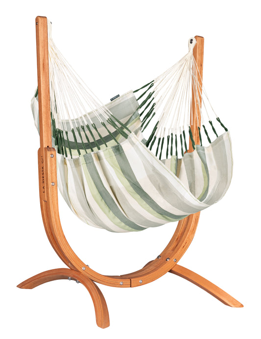 Udine Outdoor Cedar - Weather-Resistant Hammock Chair with FSC™ certified Eucalyptus Stand