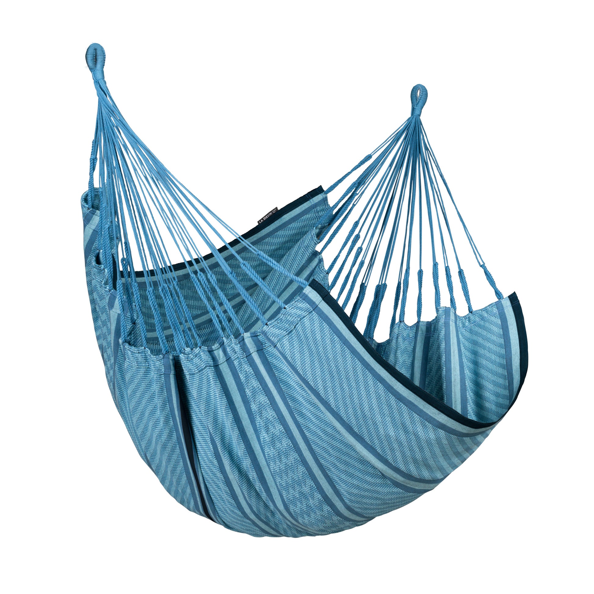 Cumbia Organic Blue Zebra - Hängesessel Comfort aus Bio-Baumwolle