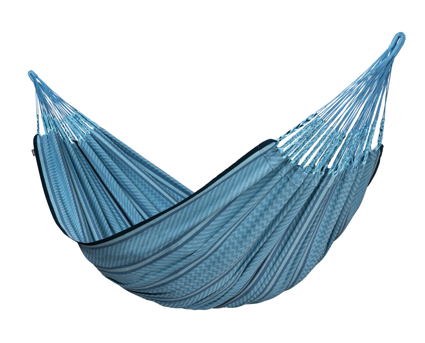 Flora Blue Zebra - Kingsize-Hängematte aus Bio-Baumwolle