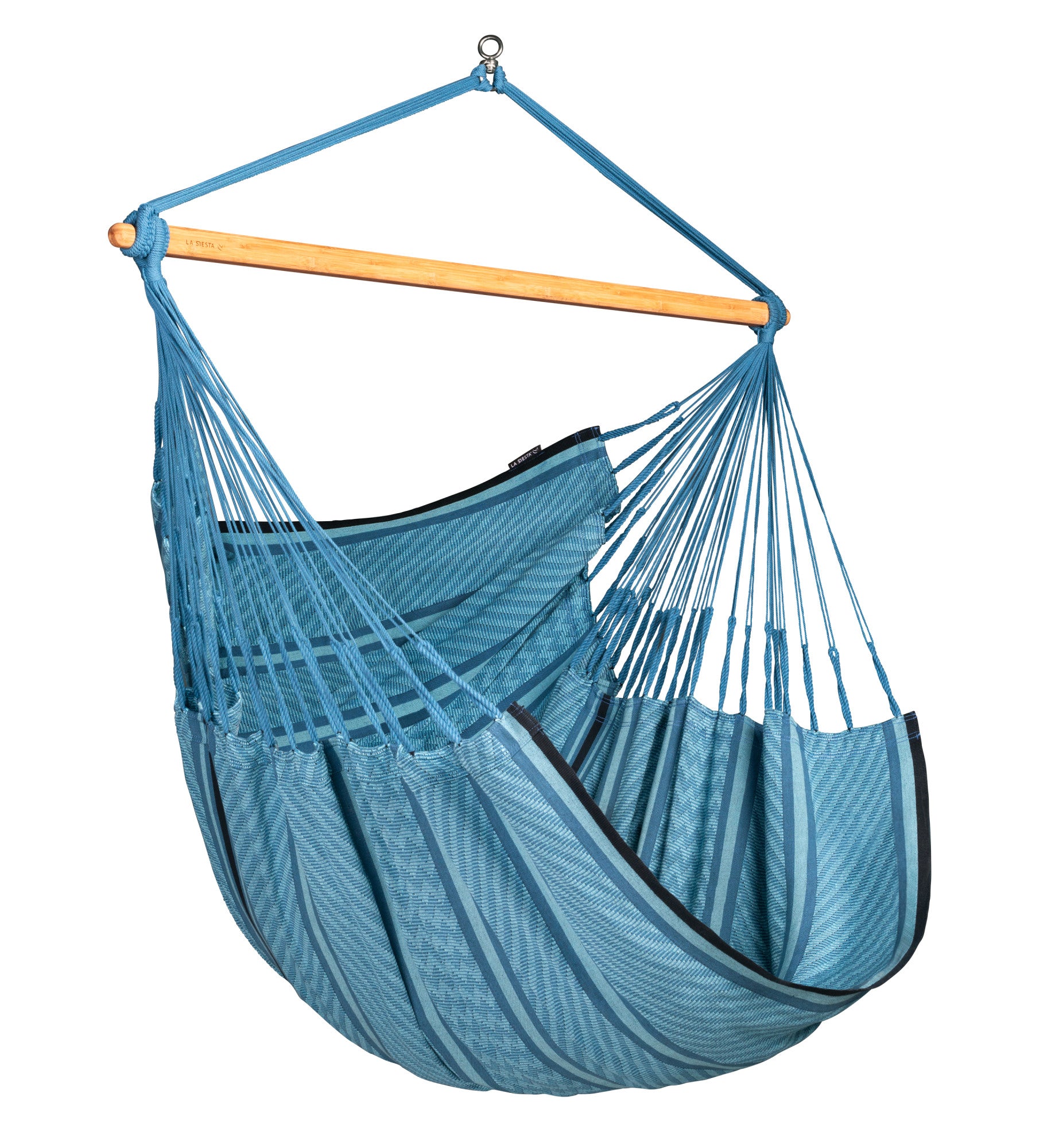 hängematten la siesta Habana Blue Zebra - Organic Cotton Kingsize Hammock Chair