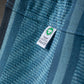 Cumbia Organic Blue Zebra - Asiento de algodón orgánico para soporte Udine